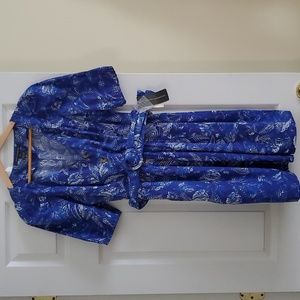French Connection blue wraparound dress